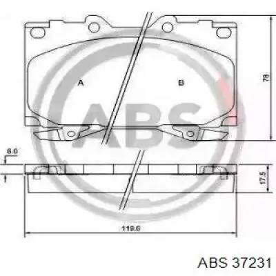 37231 ABS pastillas de freno delanteras