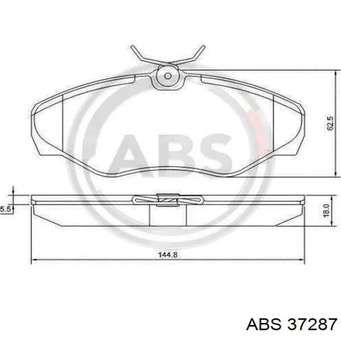 37287 ABS pastillas de freno delanteras