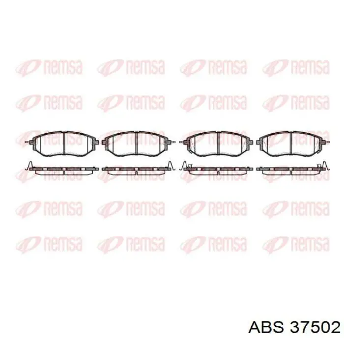 37502 ABS pastillas de freno delanteras