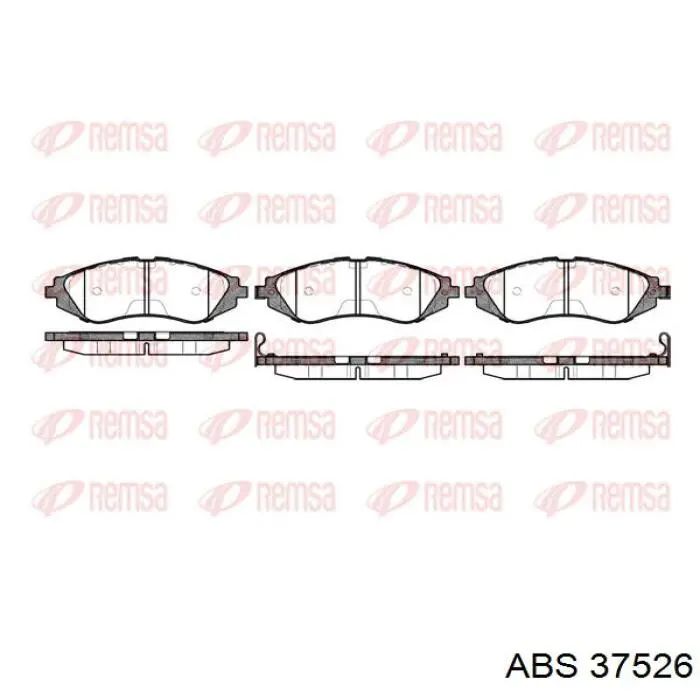 37526 ABS pastillas de freno delanteras