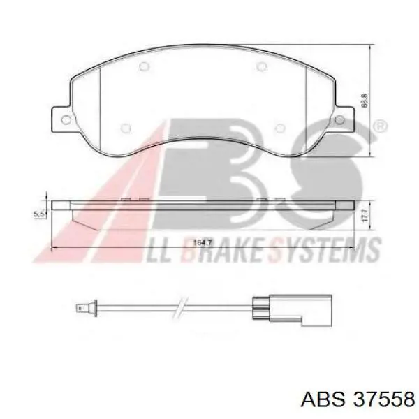 37558 ABS pastillas de freno delanteras