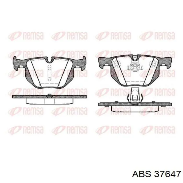 37647 ABS pastillas de freno traseras