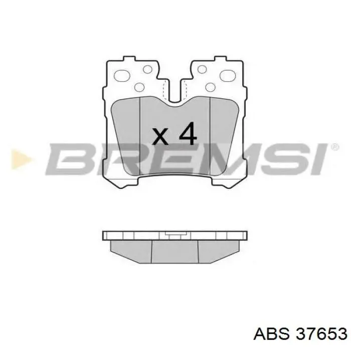 37653 ABS pastillas de freno traseras