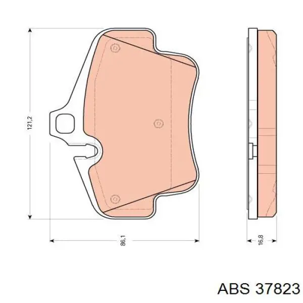 37823 ABS pastillas de freno traseras