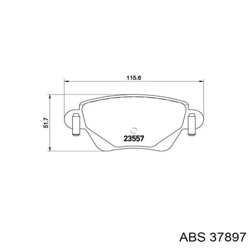 37897 ABS pastillas de freno traseras