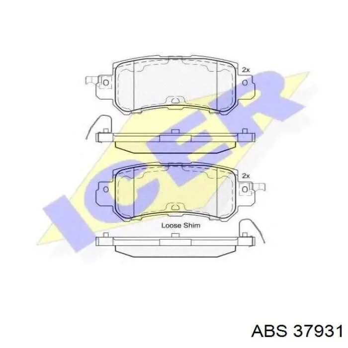 37931 ABS pastillas de freno traseras