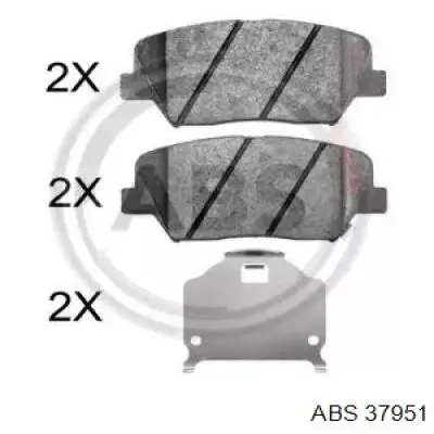 37951 ABS pastillas de freno delanteras