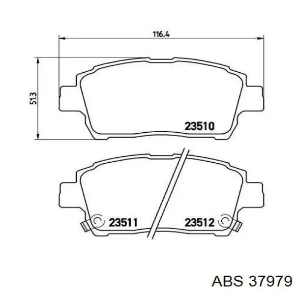 37979 ABS pastillas de freno delanteras