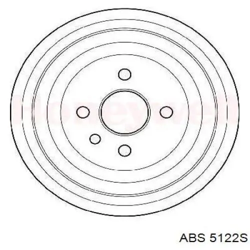 5122S ABS freno de tambor trasero