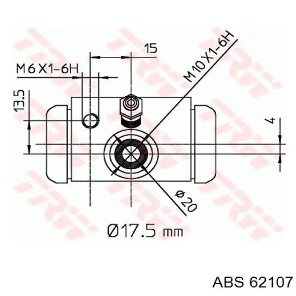 62107 ABS cilindro de freno de rueda trasero