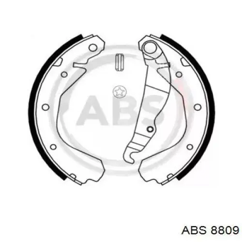 8809 ABS zapatas de frenos de tambor traseras