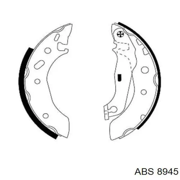 8945 ABS zapatas de frenos de tambor traseras