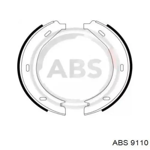 9110 ABS juego de zapatas de frenos, freno de estacionamiento