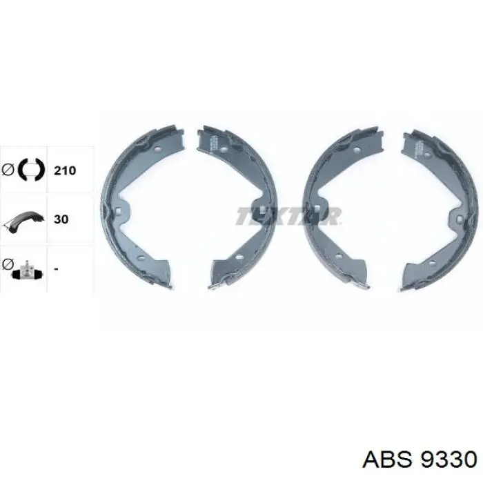 9330 ABS juego de zapatas de frenos, freno de estacionamiento
