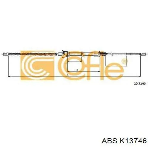 K13746 ABS cable de freno de mano trasero derecho/izquierdo