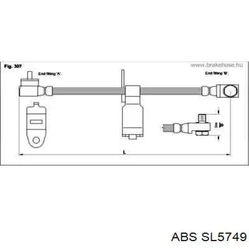 4519466 Ford tubo flexible de frenos trasero