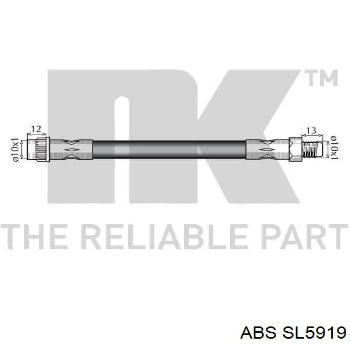 SL5919 ABS tubo flexible de frenos delantero izquierdo