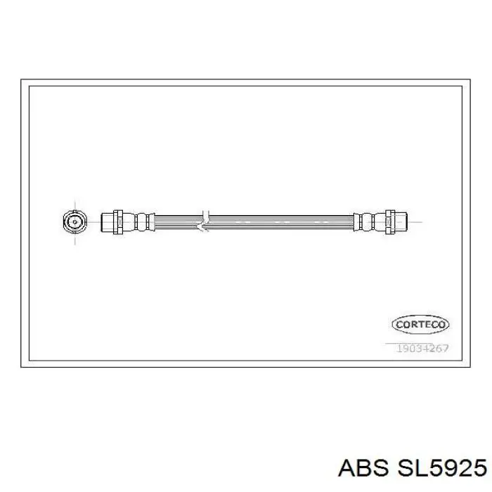 SL5925 ABS tubo flexible de frenos trasero