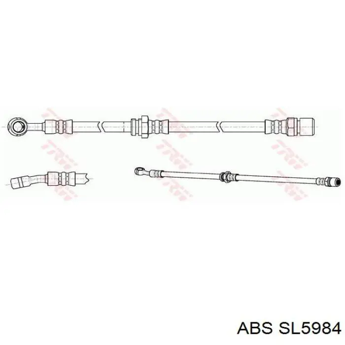 SL5984 ABS tubo flexible de frenos delantero izquierdo