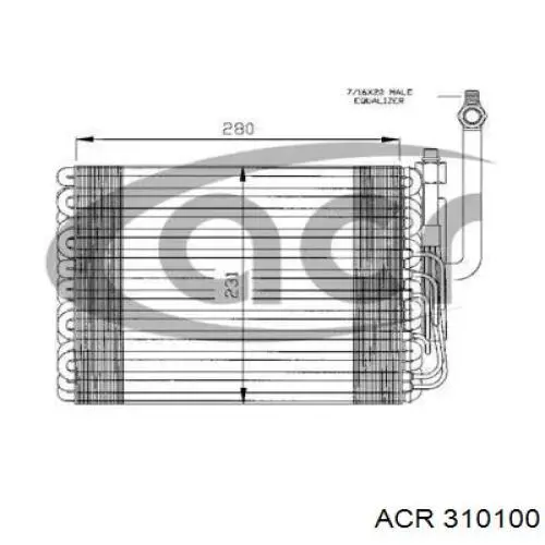  Evaporador, aire acondicionado para Alfa Romeo 164 164