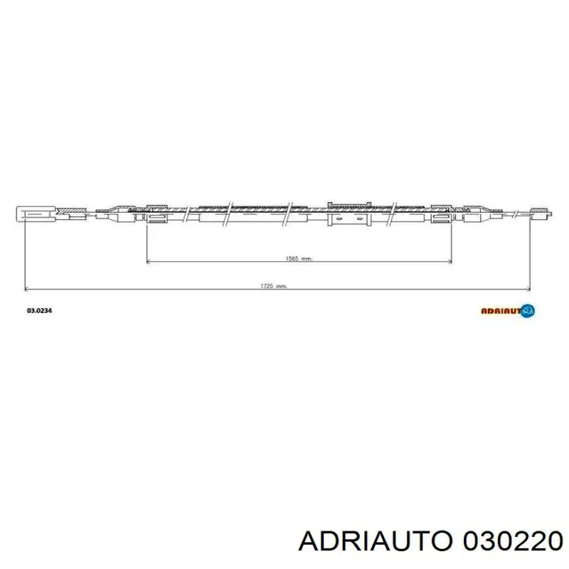 03.0220 Adriauto cable de freno de mano trasero derecho