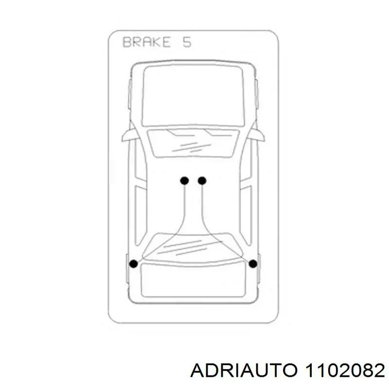 1102082 Adriauto cable de freno de mano trasero derecho