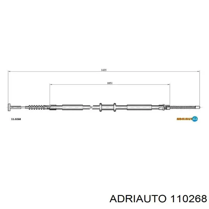 11.0268 Adriauto cable de freno de mano trasero izquierdo