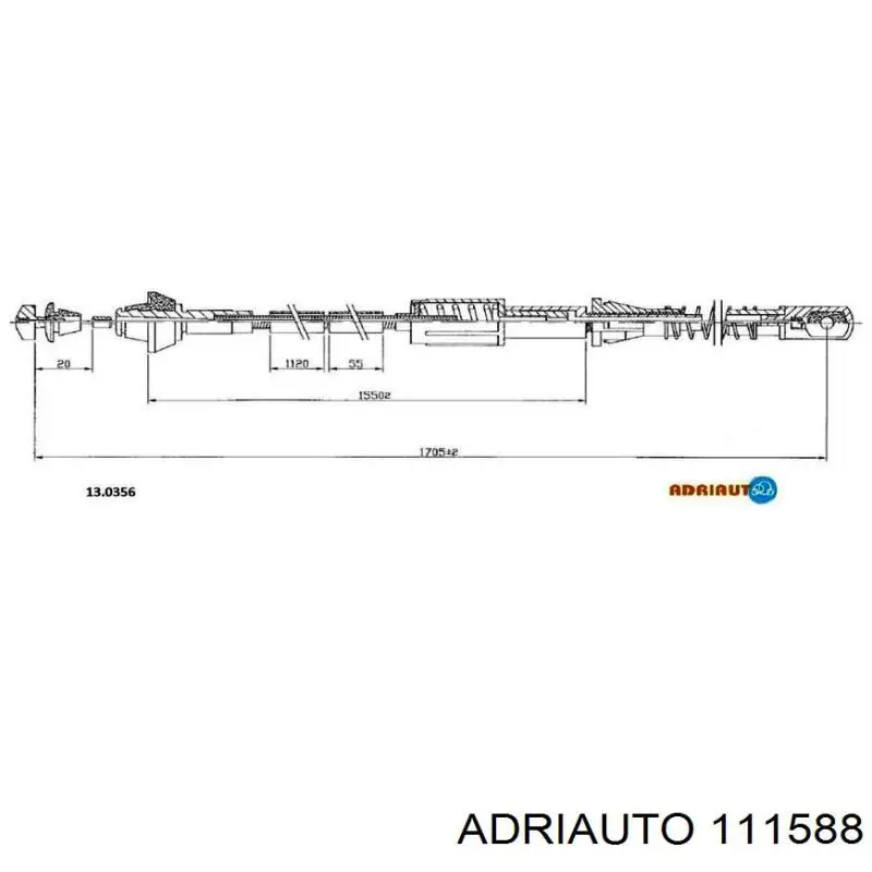 11.1588 Adriauto cable para velocimetro