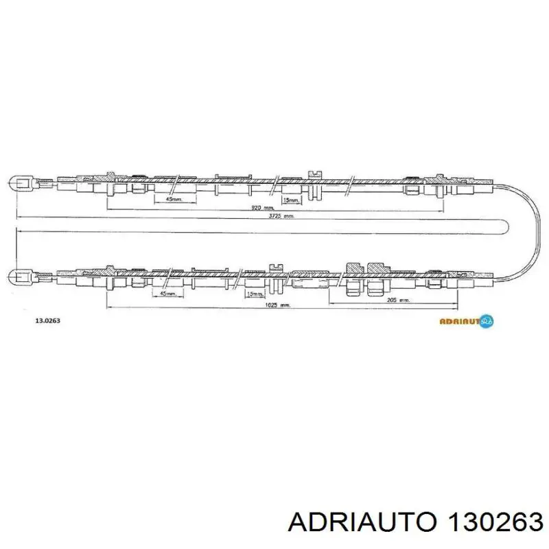 13.0263 Adriauto cable de freno de mano trasero derecho/izquierdo