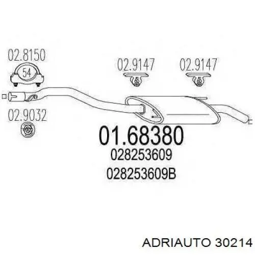 30214 Adriauto cable de freno de mano trasero derecho