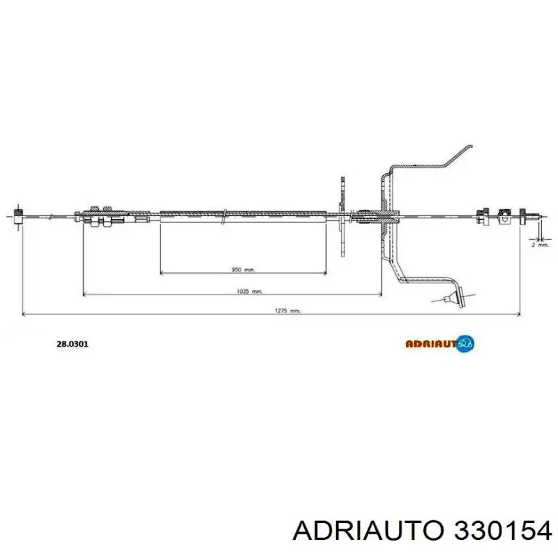 330154 Adriauto cable de embrague