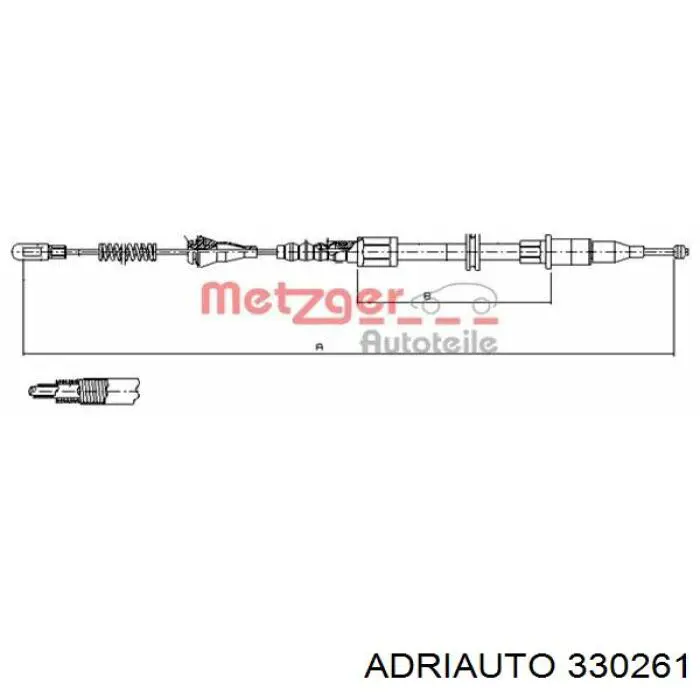 330261 Adriauto cable de freno de mano trasero izquierdo