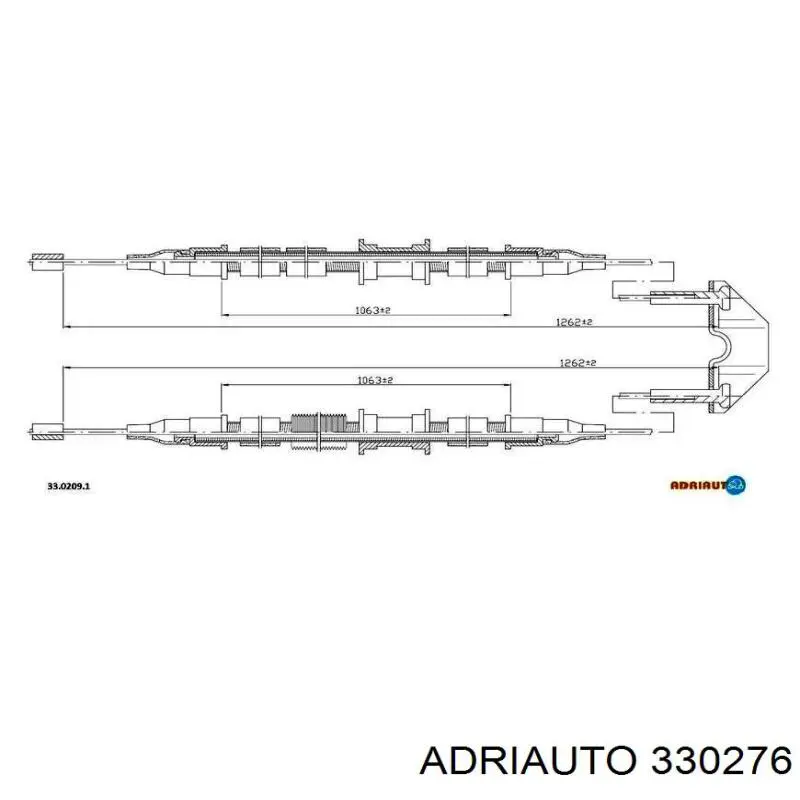 33.0276 Adriauto cable de freno de mano trasero derecho/izquierdo