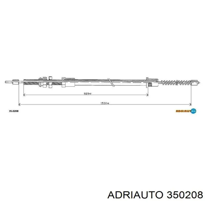 35.0208 Adriauto cable de freno de mano trasero derecho/izquierdo