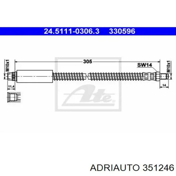 35.1246 Adriauto latiguillo de freno delantero