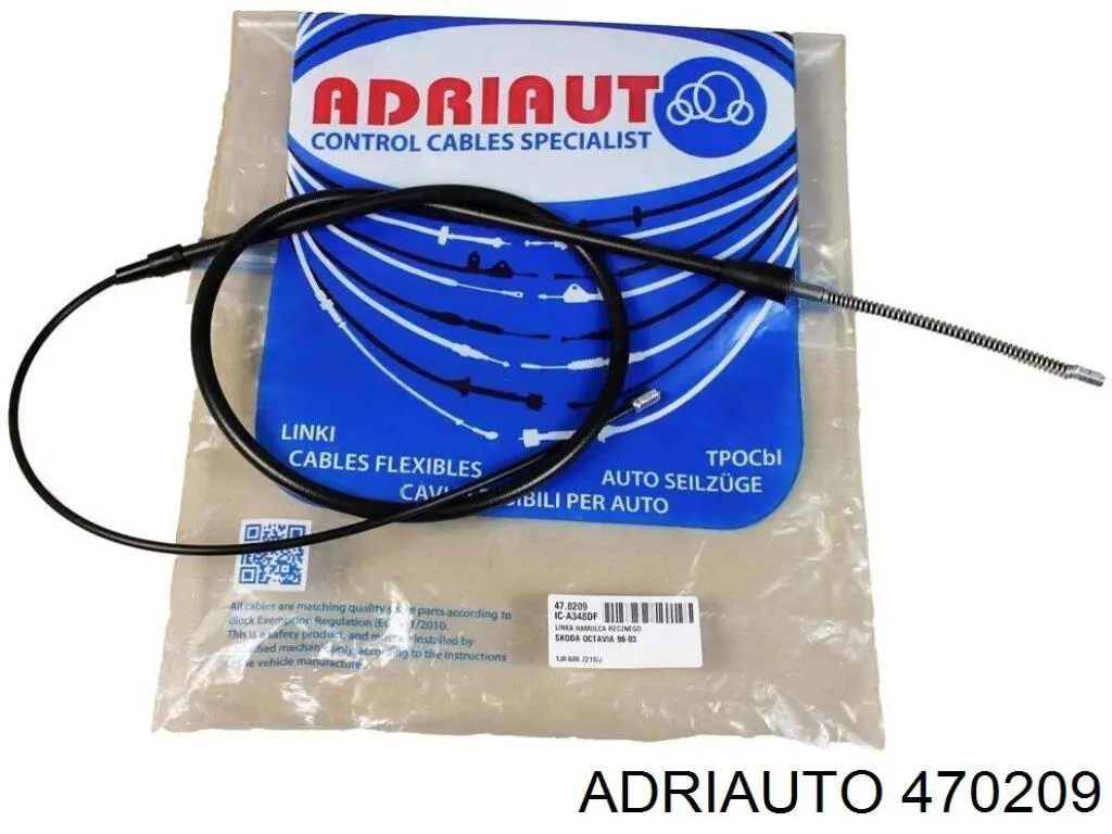 47.0209 Adriauto cable de freno de mano trasero derecho/izquierdo