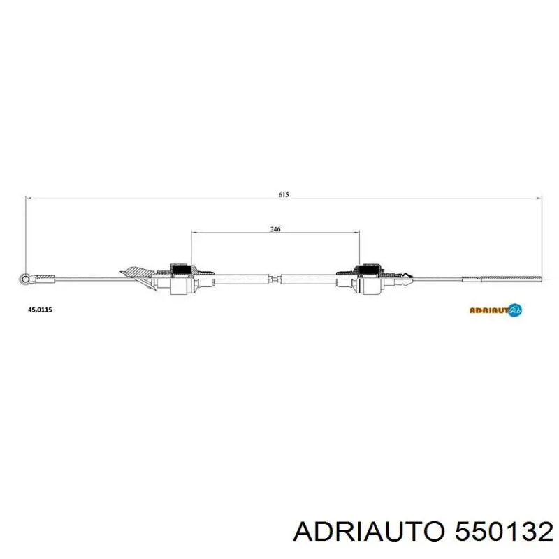 550132 Adriauto cable de embrague