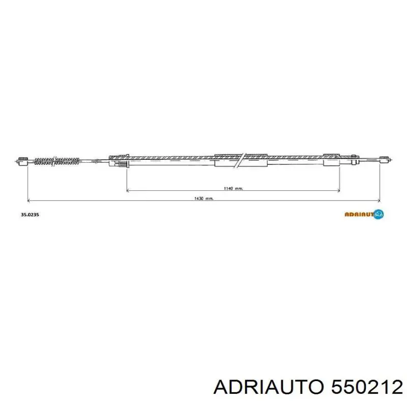 55.0212 Adriauto cable de freno de mano trasero derecho/izquierdo