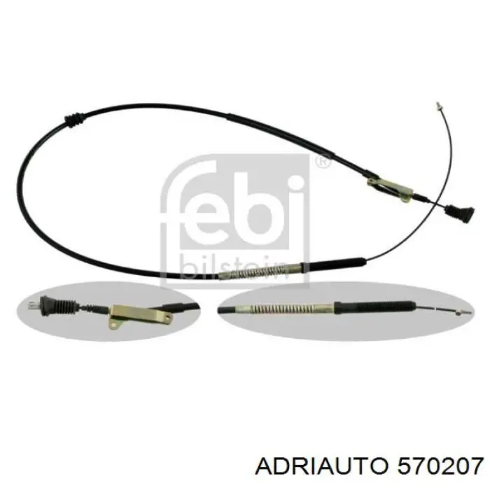 57.0207 Adriauto cable de freno de mano trasero izquierdo