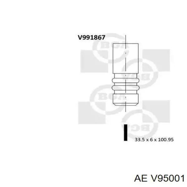 V95001 AE válvula de admisión