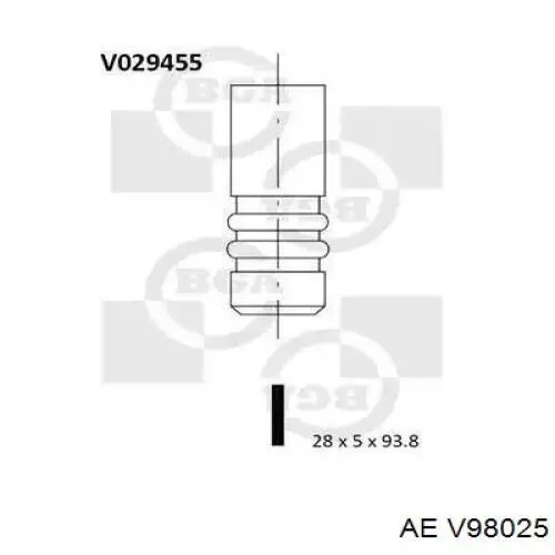 V98025 AE válvula de escape