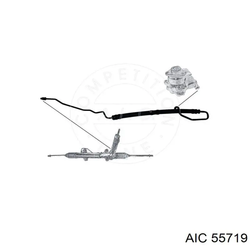 55719 AIC manguera hidráulica de alta presión, desde la bomba al mecanismo dirección