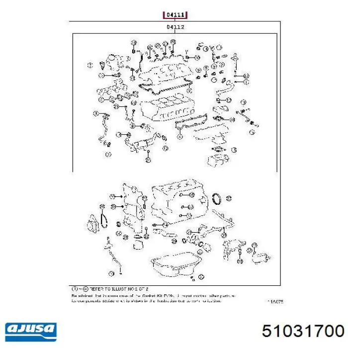 51031700 Ajusa juego de juntas de motor, completo