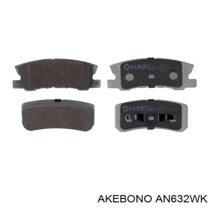 AN632WK Akebono pastillas de freno traseras