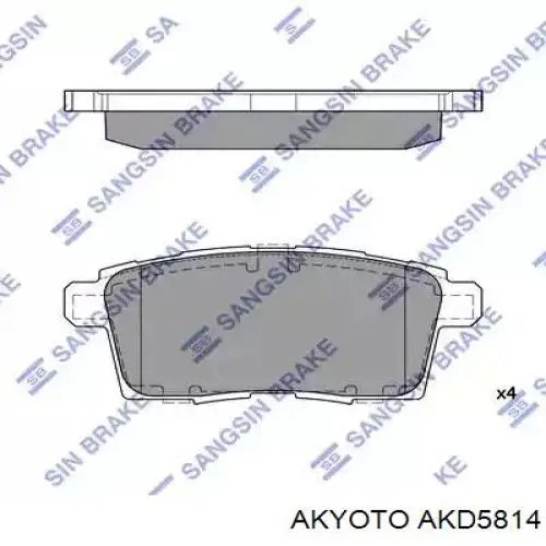 AKD5814 Akyoto pastillas de freno traseras