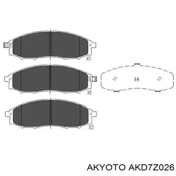 AKD-7Z026 Akyoto pastillas de freno delanteras