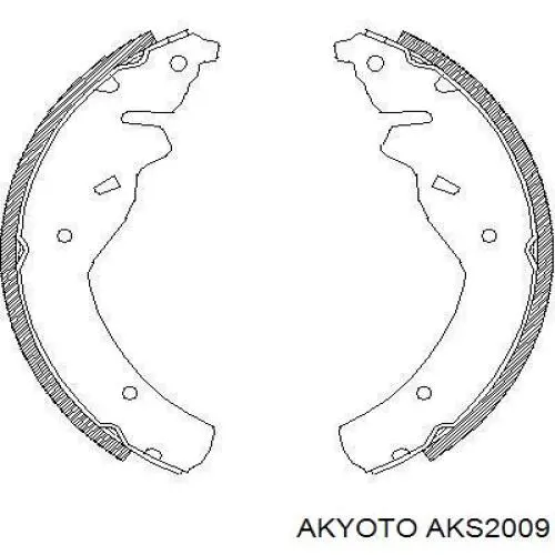 AKS-2009 Akyoto zapatas de frenos de tambor traseras