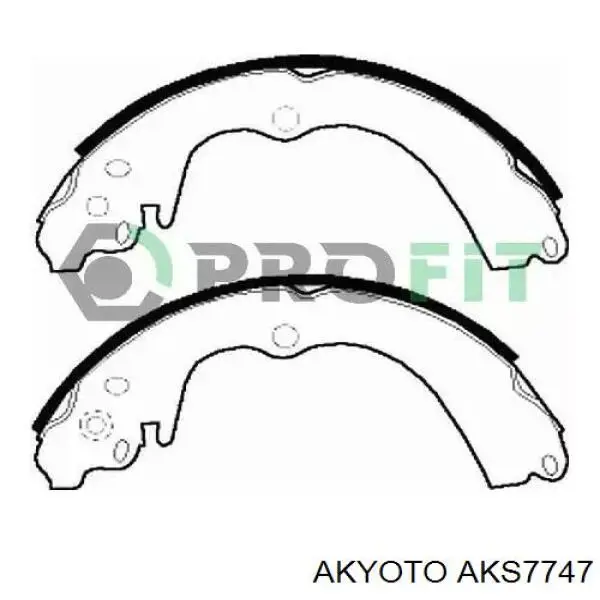 AKS7747 Akyoto zapatas de frenos de tambor traseras