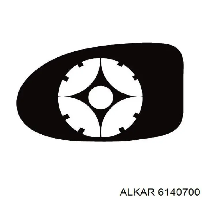 6140700 Alkar espejo retrovisor derecho