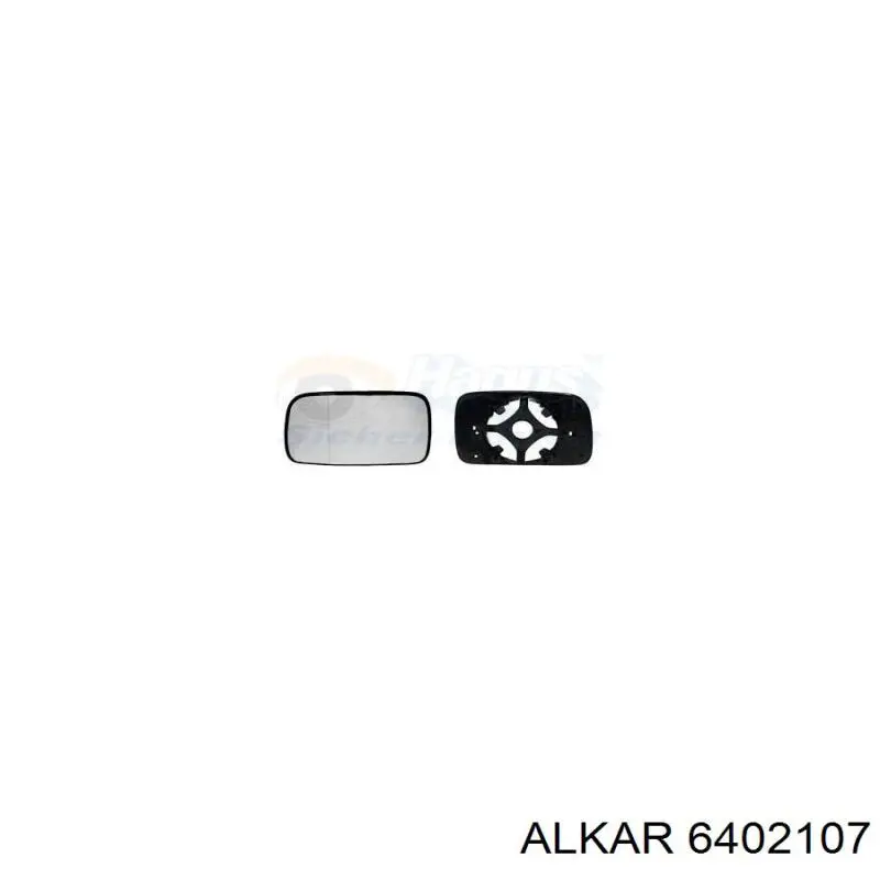 6402107 Alkar cristal de espejo retrovisor exterior derecho